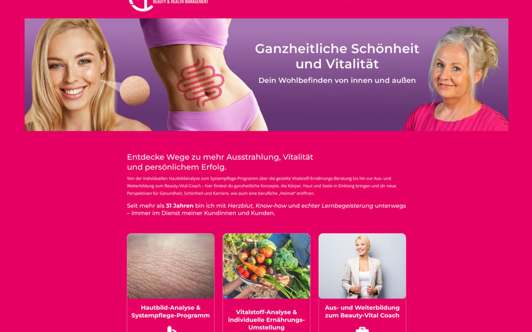 Entwicklung Website schoen-fit-vital.de